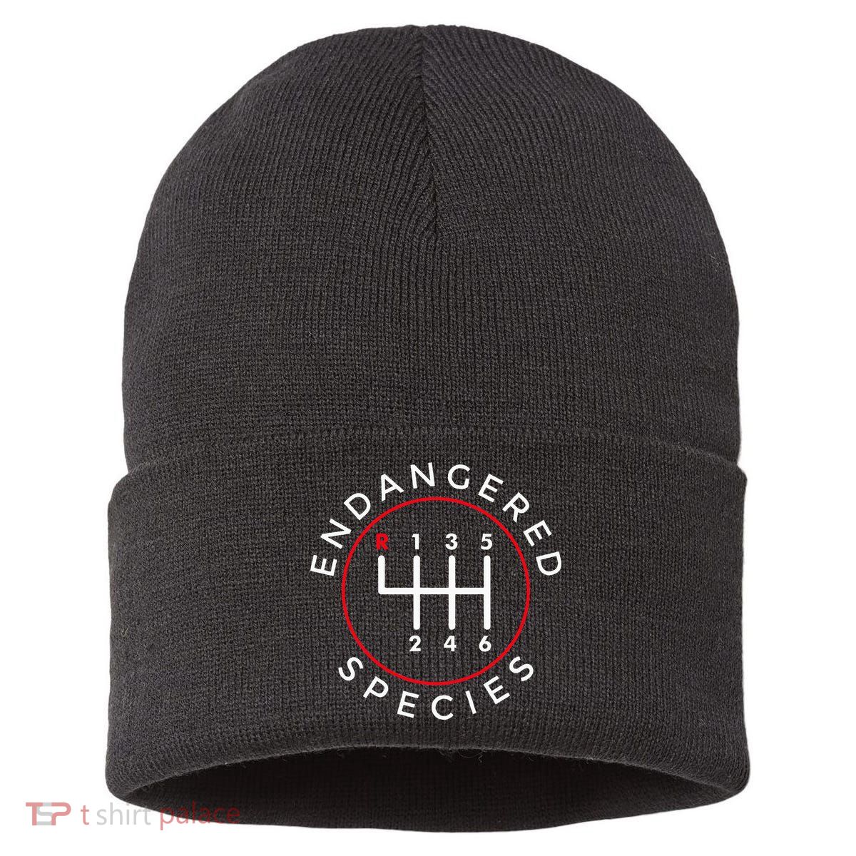 Endangered Species Manual Gearbox Stick Shift 6 Speed Sustainable Knit Beanie