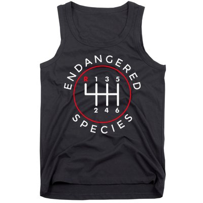 Endangered Species Manual Gearbox Stick Shift 6 Speed Tank Top