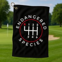 Endangered Species Manual Gearbox Stick Shift 6 Speed Golf Towel