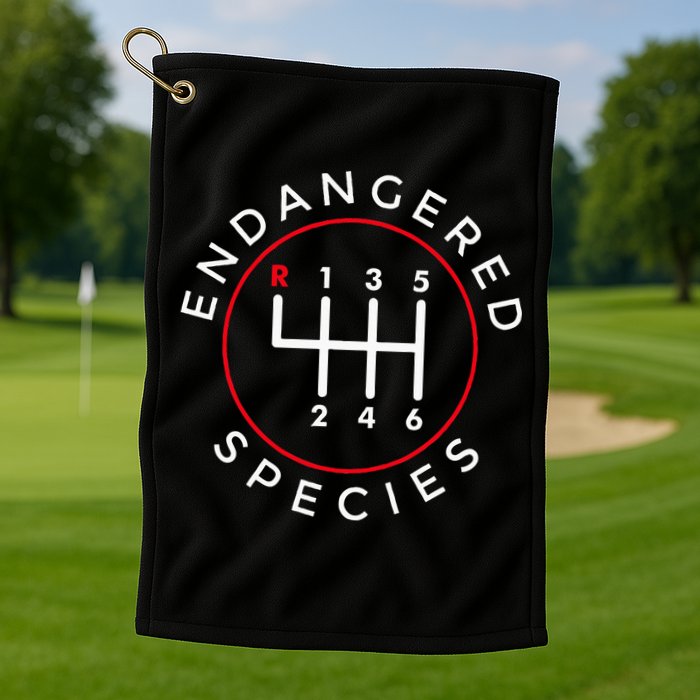Endangered Species Manual Gearbox Stick Shift 6 Speed Golf Towel