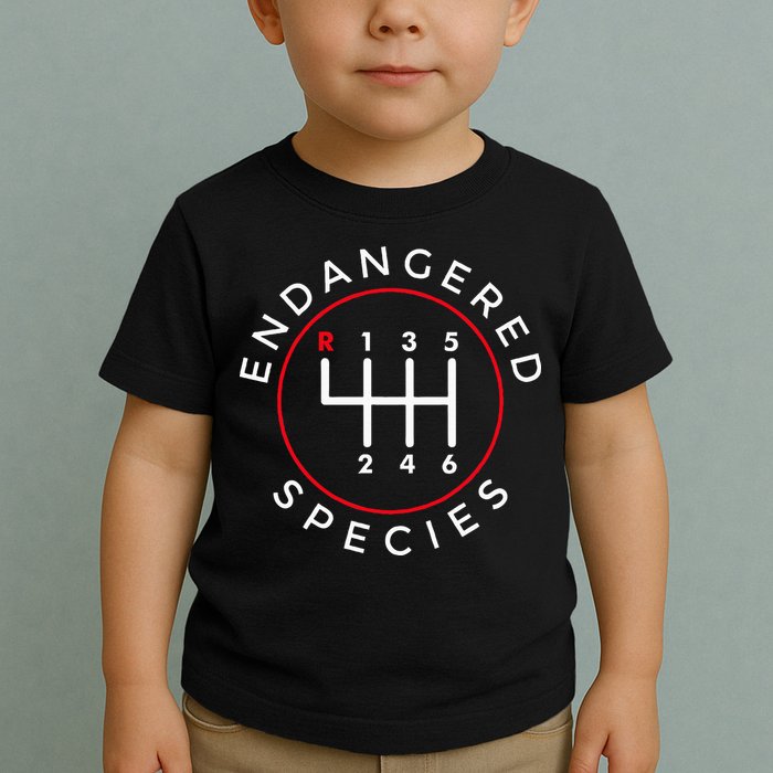 Endangered Species Manual Gearbox Stick Shift 6 Speed Toddler T-Shirt