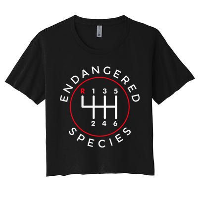 Endangered Species Manual Gearbox Stick Shift 6 Speed Crop Top