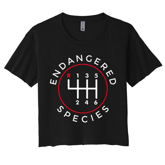 Endangered Species Manual Gearbox Stick Shift 6 Speed Crop Top
