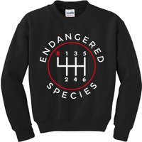 Endangered Species Manual Gearbox Stick Shift 6 Speed Kids Sweatshirt