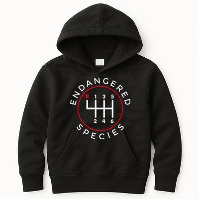 Endangered Species Manual Gearbox Stick Shift 6 Speed Kids Hoodie