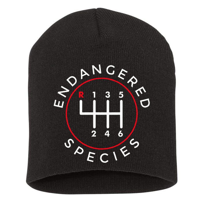 Endangered Species Manual Gearbox Stick Shift 6 Speed Short Acrylic Beanie