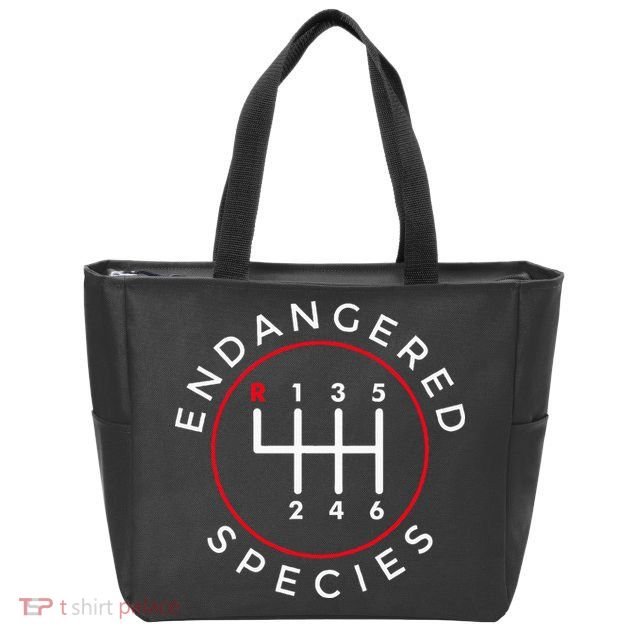 Endangered Species Manual Gearbox Stick Shift 6 Speed Zip Tote Bag