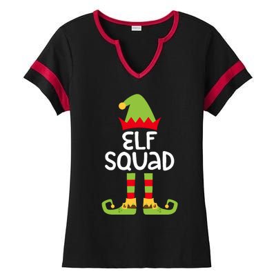 Elf Squad Matching Boy Girl Christmas Elf Ladies Halftime Notch Neck Tee