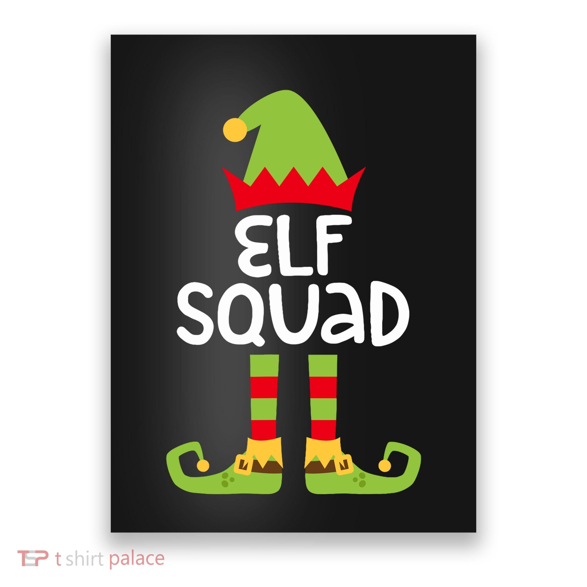 Elf Squad Matching Boy Girl Christmas Elf Poster