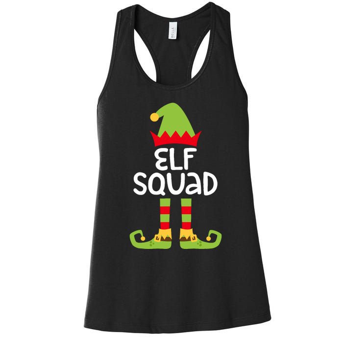 Elf Squad Matching Boy Girl Christmas Elf Women's Racerback Tank