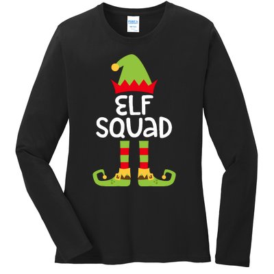 Elf Squad Matching Boy Girl Christmas Elf Ladies Long Sleeve Shirt