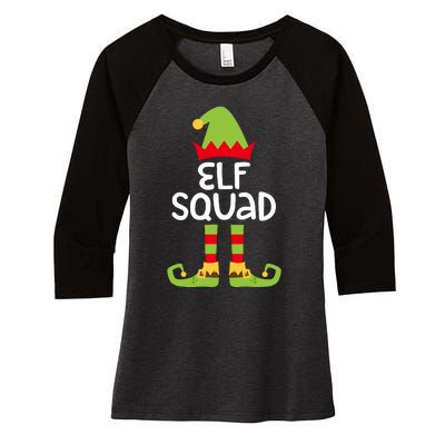 Elf Squad Matching Boy Girl Christmas Elf Women's Tri-Blend 3/4-Sleeve Raglan Shirt