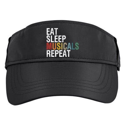 Eat Sleep Musicals Repeat Funny Theatre Life Drama Theater Adult Drive Performance Visor