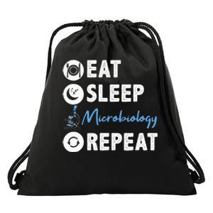 Eat Sleep Microbiology Repeat Microbiologist Drawstring Bag