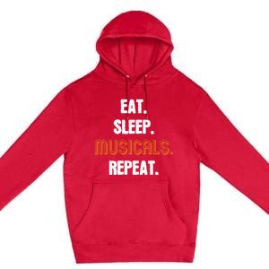 Eat Sleep Musicals Repeat Gift Premium Pullover Hoodie