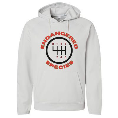 Endangered Species Manual Gearbox Stick Shift 6 Speed Performance Fleece Hoodie