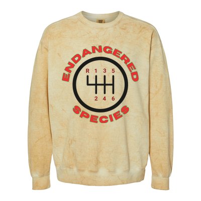 Endangered Species Manual Gearbox Stick Shift 6 Speed Colorblast Crewneck Sweatshirt