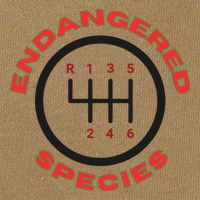 Endangered Species Manual Gearbox Stick Shift 6 Speed Cotton Canvas Backpack