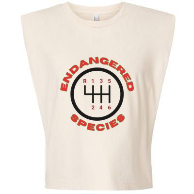 Endangered Species Manual Gearbox Stick Shift 6 Speed Garment-Dyed Women's Muscle Tee