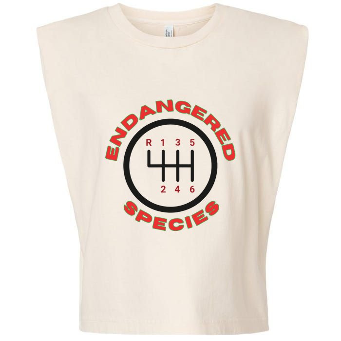 Endangered Species Manual Gearbox Stick Shift 6 Speed Garment-Dyed Women's Muscle Tee
