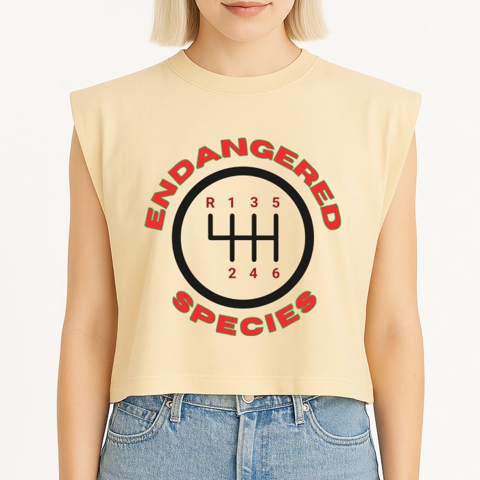 Endangered Species Manual Gearbox Stick Shift 6 Speed Garment-Dyed Women's Muscle Tee