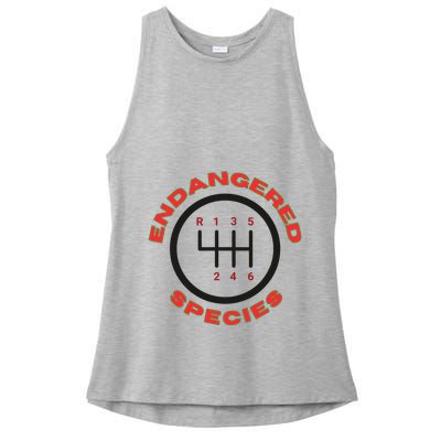 Endangered Species Manual Gearbox Stick Shift 6 Speed Ladies PosiCharge Tri-Blend Wicking Tank