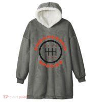 Endangered Species Manual Gearbox Stick Shift 6 Speed Hooded Wearable Blanket