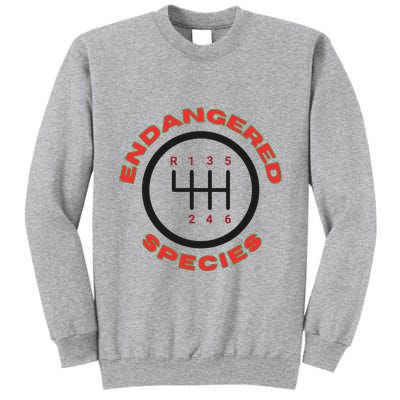 Endangered Species Manual Gearbox Stick Shift 6 Speed Tall Sweatshirt