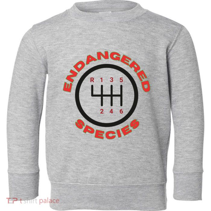Endangered Species Manual Gearbox Stick Shift 6 Speed Toddler Sweatshirt