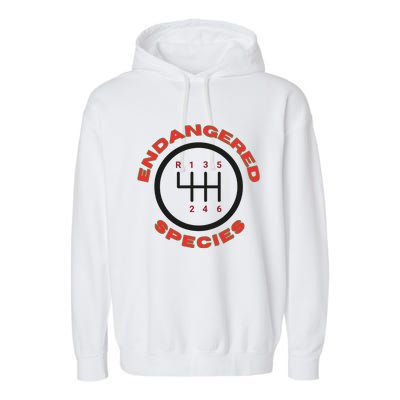 Endangered Species Manual Gearbox Stick Shift 6 Speed Garment-Dyed Fleece Hoodie