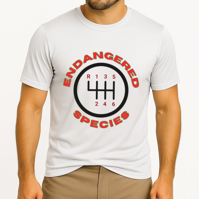 Endangered Species Manual Gearbox Stick Shift 6 Speed Performance Shirt