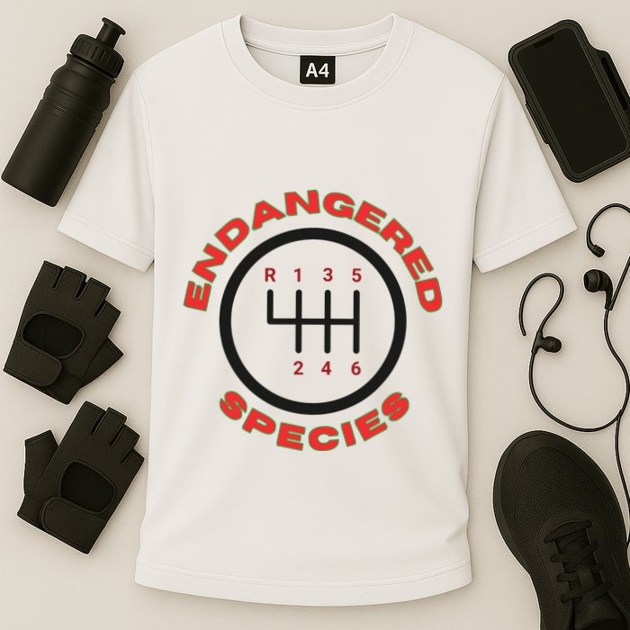 Endangered Species Manual Gearbox Stick Shift 6 Speed Performance Shirt