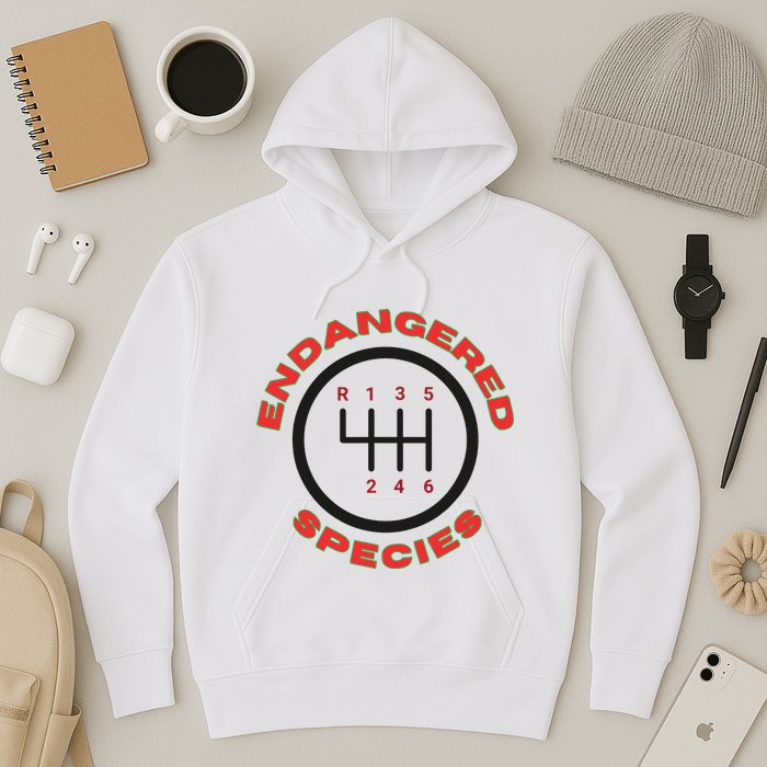 Endangered Species Manual Gearbox Stick Shift 6 Speed Hoodie