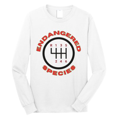 Endangered Species Manual Gearbox Stick Shift 6 Speed Long Sleeve Shirt