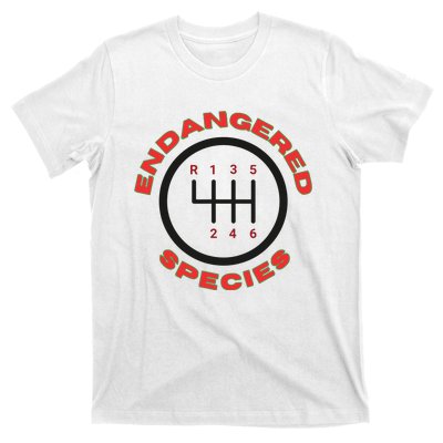 Endangered Species Manual Gearbox Stick Shift 6 Speed T-Shirt