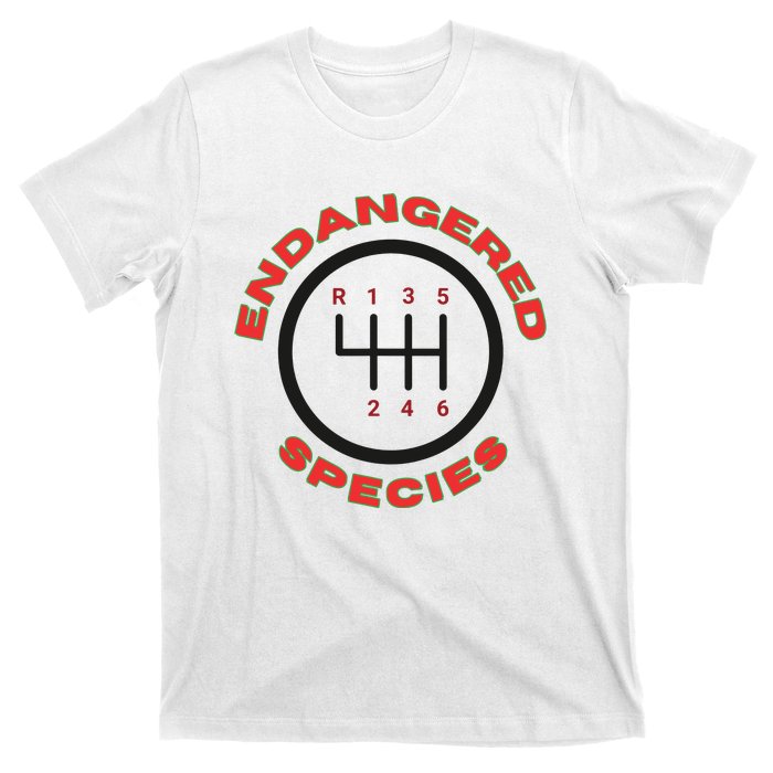 Endangered Species Manual Gearbox Stick Shift 6 Speed T-Shirt