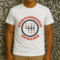 Endangered Species Manual Gearbox Stick Shift 6 Speed T-Shirt