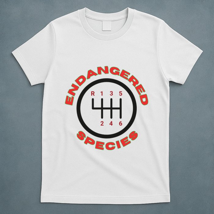Endangered Species Manual Gearbox Stick Shift 6 Speed T-Shirt