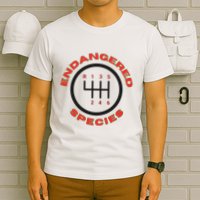Endangered Species Manual Gearbox Stick Shift 6 Speed T-Shirt