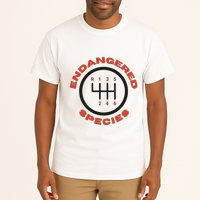 Endangered Species Manual Gearbox Stick Shift 6 Speed Tall T-Shirt
