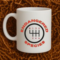 Endangered Species Manual Gearbox Stick Shift 6 Speed Mug
