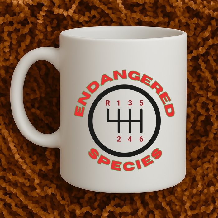 Endangered Species Manual Gearbox Stick Shift 6 Speed Mug