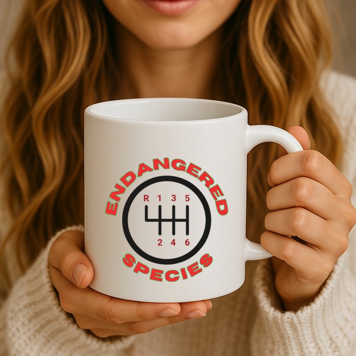 Endangered Species Manual Gearbox Stick Shift 6 Speed Mug