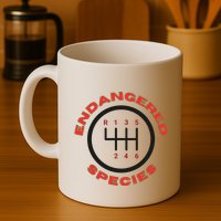 Endangered Species Manual Gearbox Stick Shift 6 Speed Mug