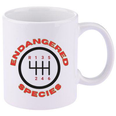 Endangered Species Manual Gearbox Stick Shift 6 Speed 11oz C Handle Ceramic Mug