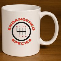 Endangered Species Manual Gearbox Stick Shift 6 Speed 11oz C Handle Ceramic Mug