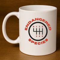 Endangered Species Manual Gearbox Stick Shift 6 Speed 11oz C Handle Ceramic Mug
