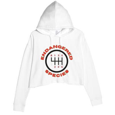 Endangered Species Manual Gearbox Stick Shift 6 Speed Crop Fleece Hoodie