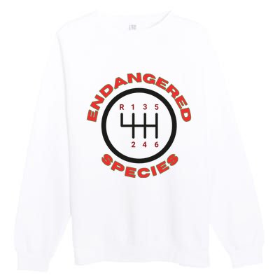 Endangered Species Manual Gearbox Stick Shift 6 Speed Premium Crewneck Sweatshirt