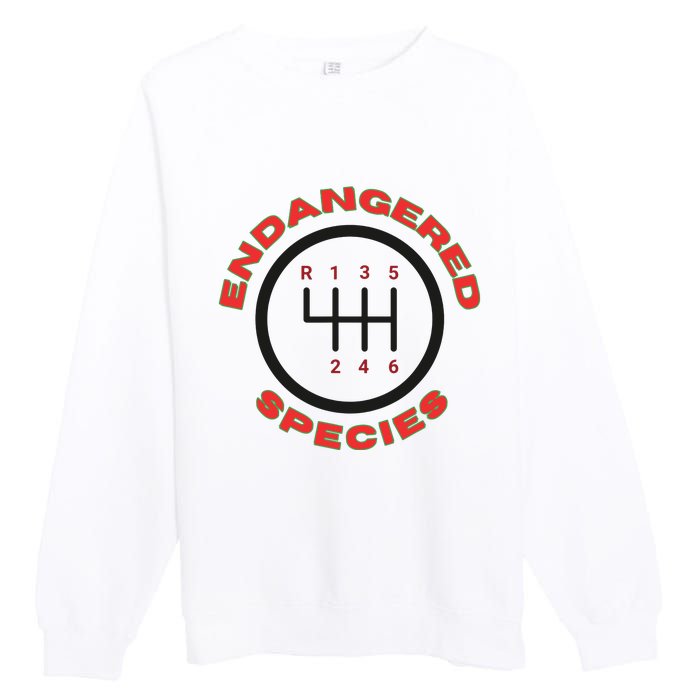 Endangered Species Manual Gearbox Stick Shift 6 Speed Premium Crewneck Sweatshirt